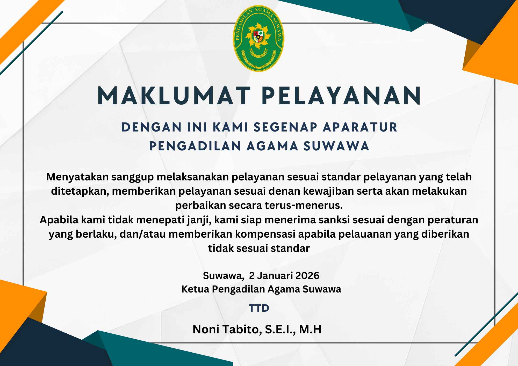 MAKLUMAT PELAYANAN 1 11zon